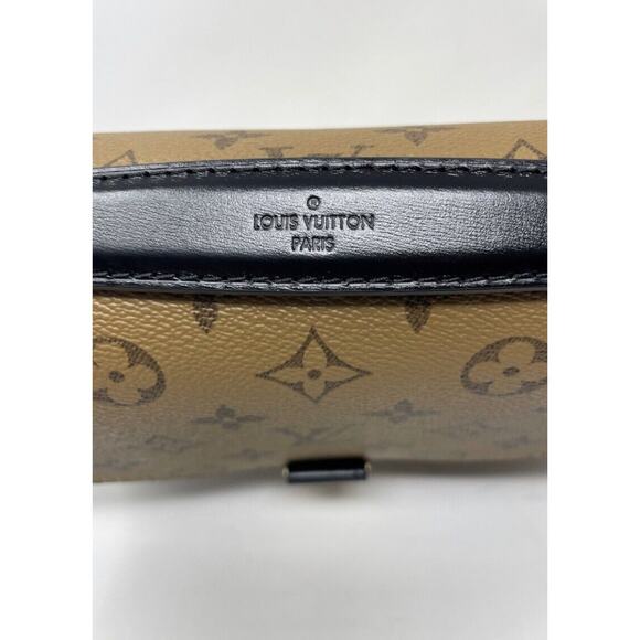 Louis Vuitton Pochette Metis Shoulder Bag Brown Leather Monogram Reverse Coated - Picture 6 of 13